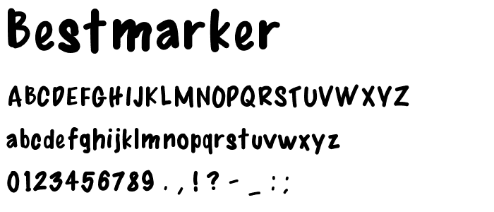 BestMarker font