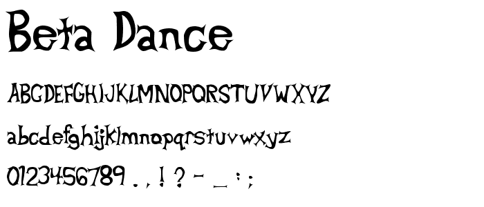 Beta Dance font