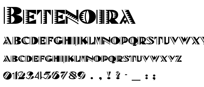 BeteNoirA font