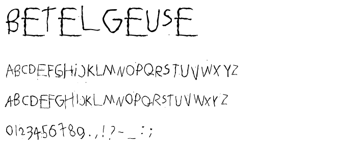 Betelgeuse font