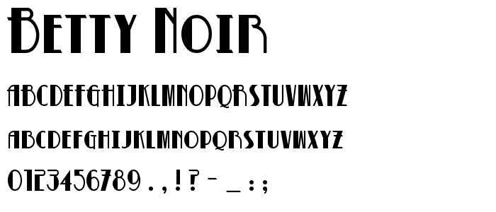 Betty Noir font