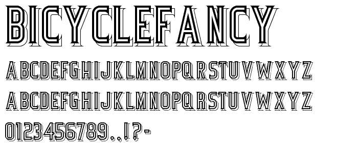 BicycleFancy font