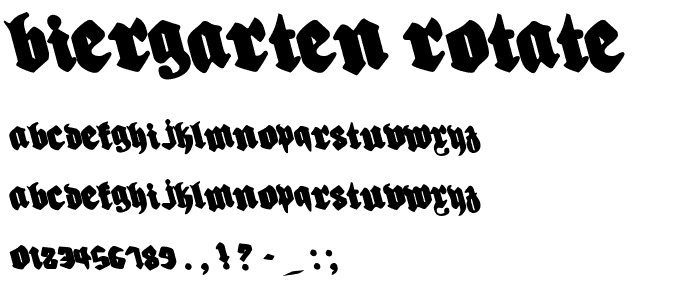 Biergarten Rotate font