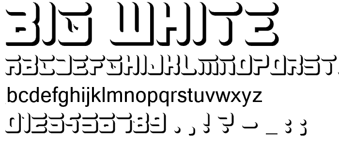 Big White font