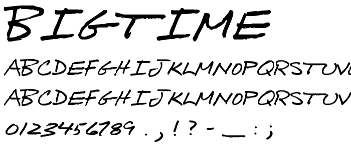 Bigtime font