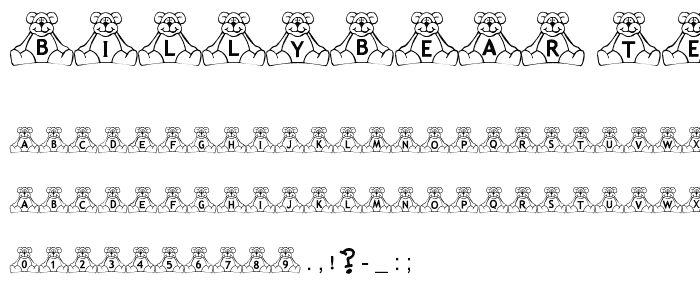 BillyBear TeddyBear font