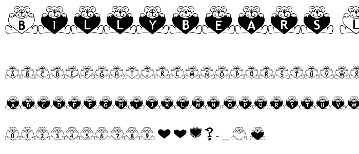 BillyBears LoveNotes font