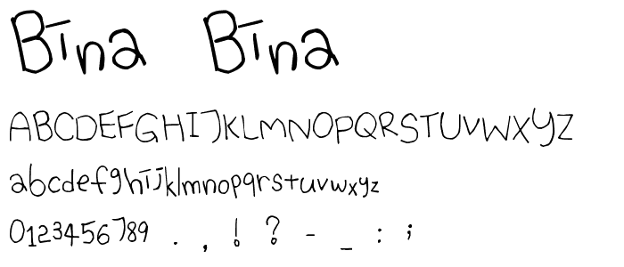 Bina Bina font