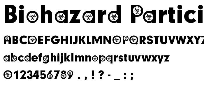 Biohazard Participants font