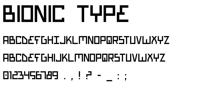 Bionic Type font