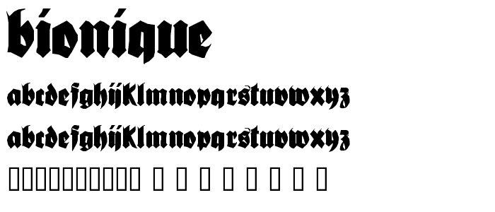 Bionique font