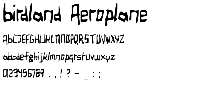 Birdland Aeroplane font