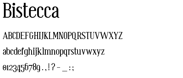 Bistecca font