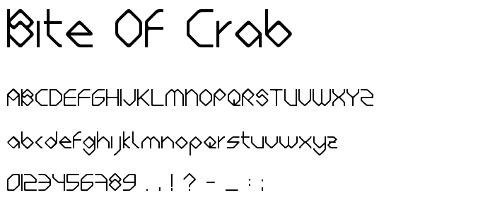 Bite of Crab font