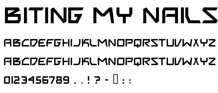 Biting My Nails font