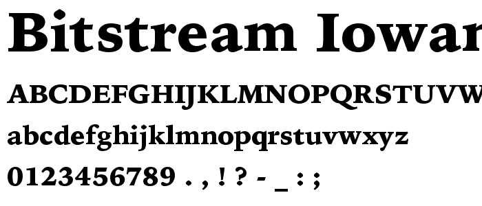 Bitstream Iowan Old Style Black BT font