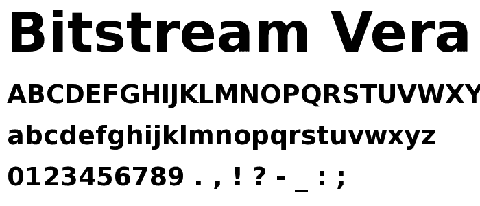 Bitstream Vera Sans Bold font