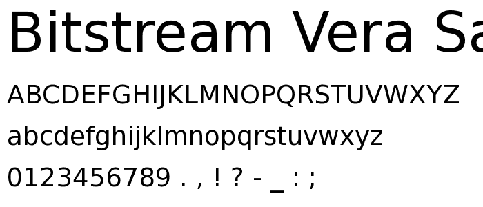 Bitstream Vera Sans font