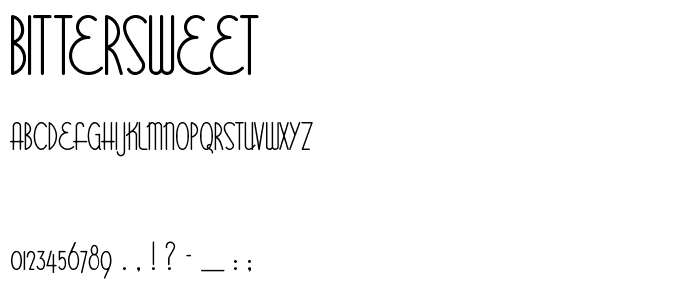 Bittersweet font