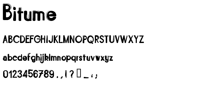 Bitume font