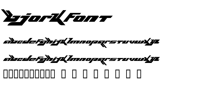 BjorkFont font