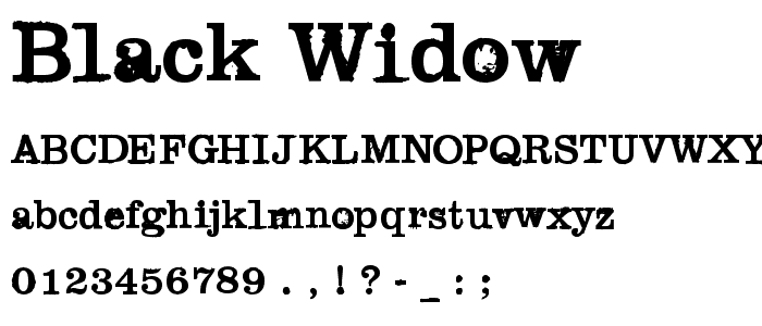 Black Widow font