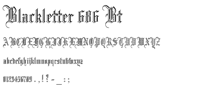 Blackletter 686 BT font