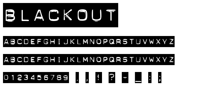 Blackout font