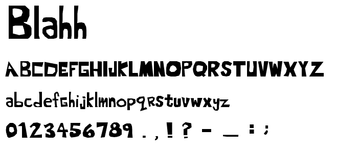 Blahh font