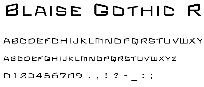 Blaise Gothic Regular font