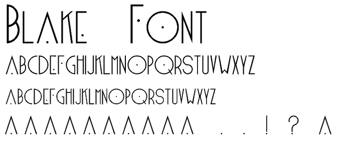 Blake font