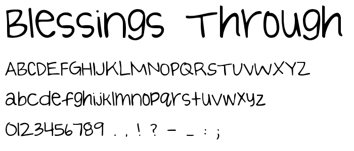 Blessings through Raindrops font