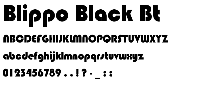 Blippo Black BT font