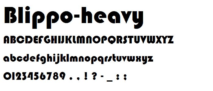 Blippo-Heavy font