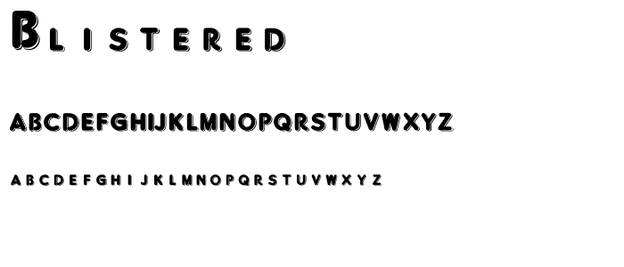 Blistered font