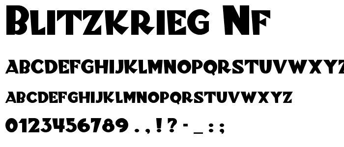 Blitzkrieg NF font