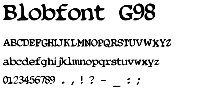 Blobfont G98 font