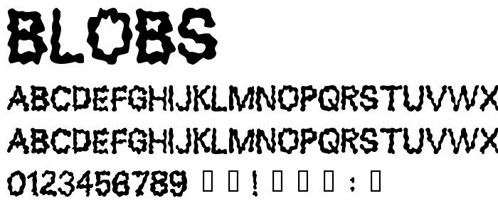 Blobs font