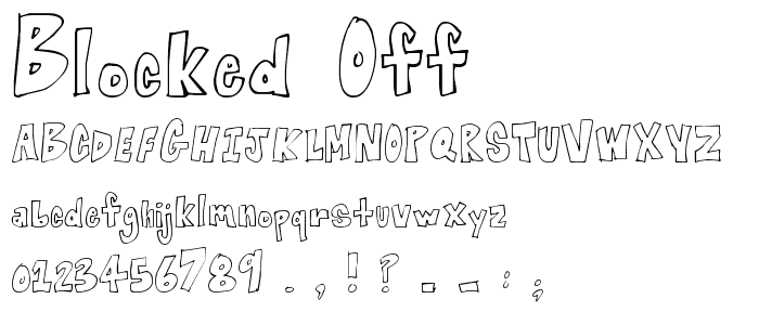 Blocked Off font