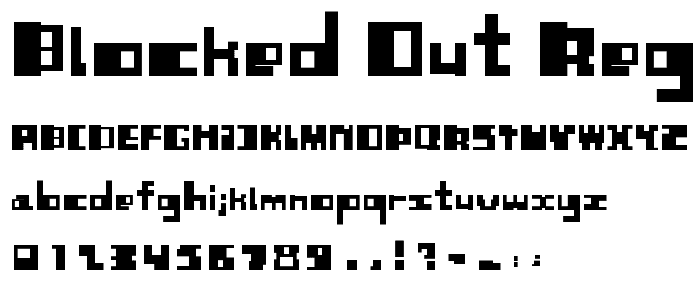 Blocked Out Regular font