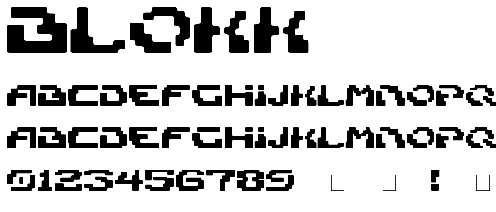 Blokk font