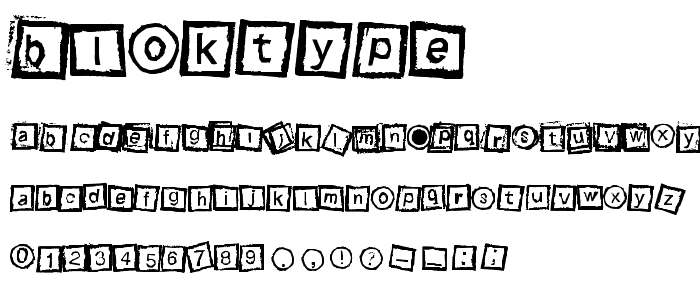 Bloktype font