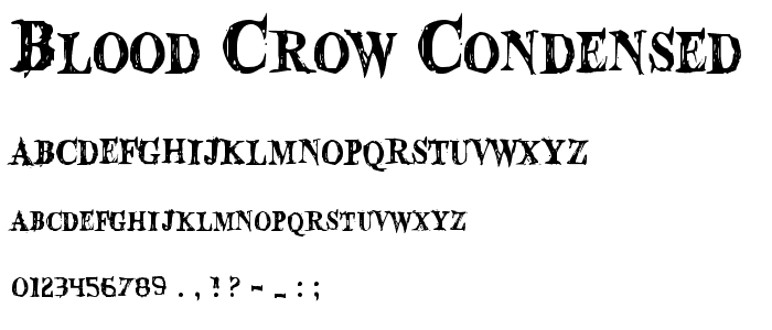 Blood Crow Condensed font