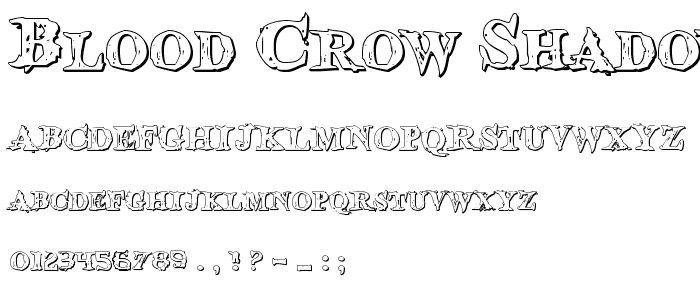 Blood Crow Shadow font