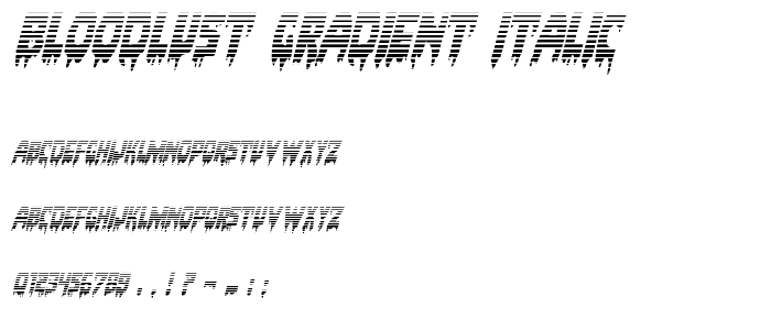 Bloodlust Gradient Italic font