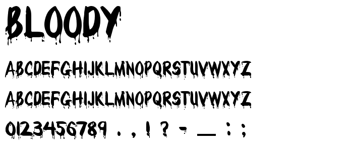 Bloody font