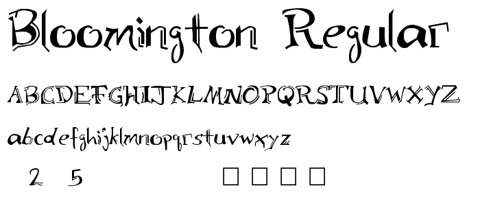 Bloomington Regular font