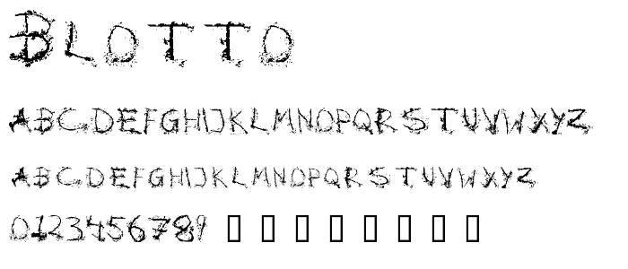 Blotto font