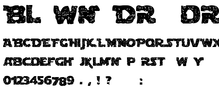 Blown DroidRegular font