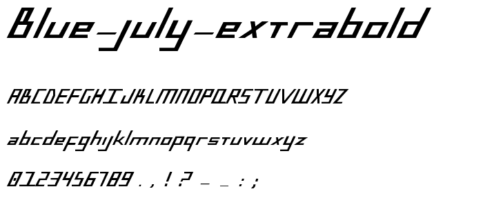 Blue July ExtraBold font